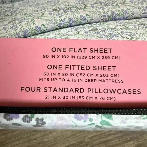 Juicy Couture Home Queen Size Floral Sheet Set NWT - Picture 4 of 6